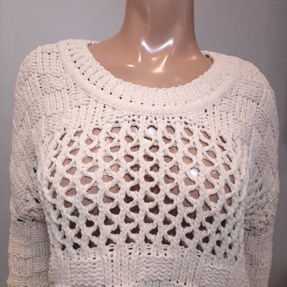 Anthropologie Cream Knit Sweater - Picture 3 of 10